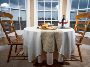Captain's Bay dining table near the bay window